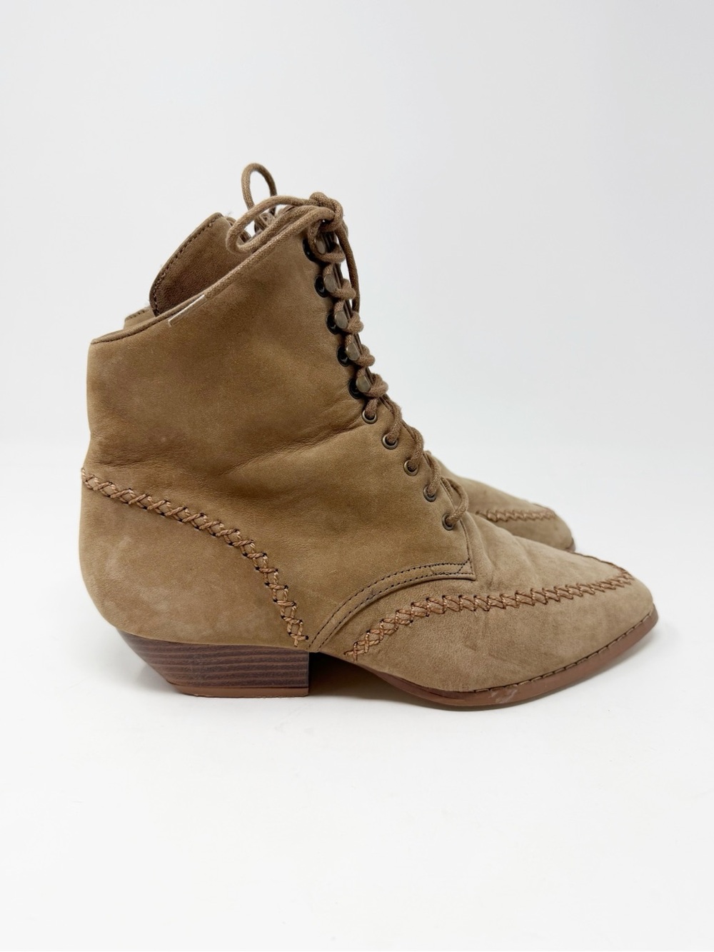 Vintage Stefano Int. Leather Lace Up Granny Fairycore Boho Cottagecore Boots